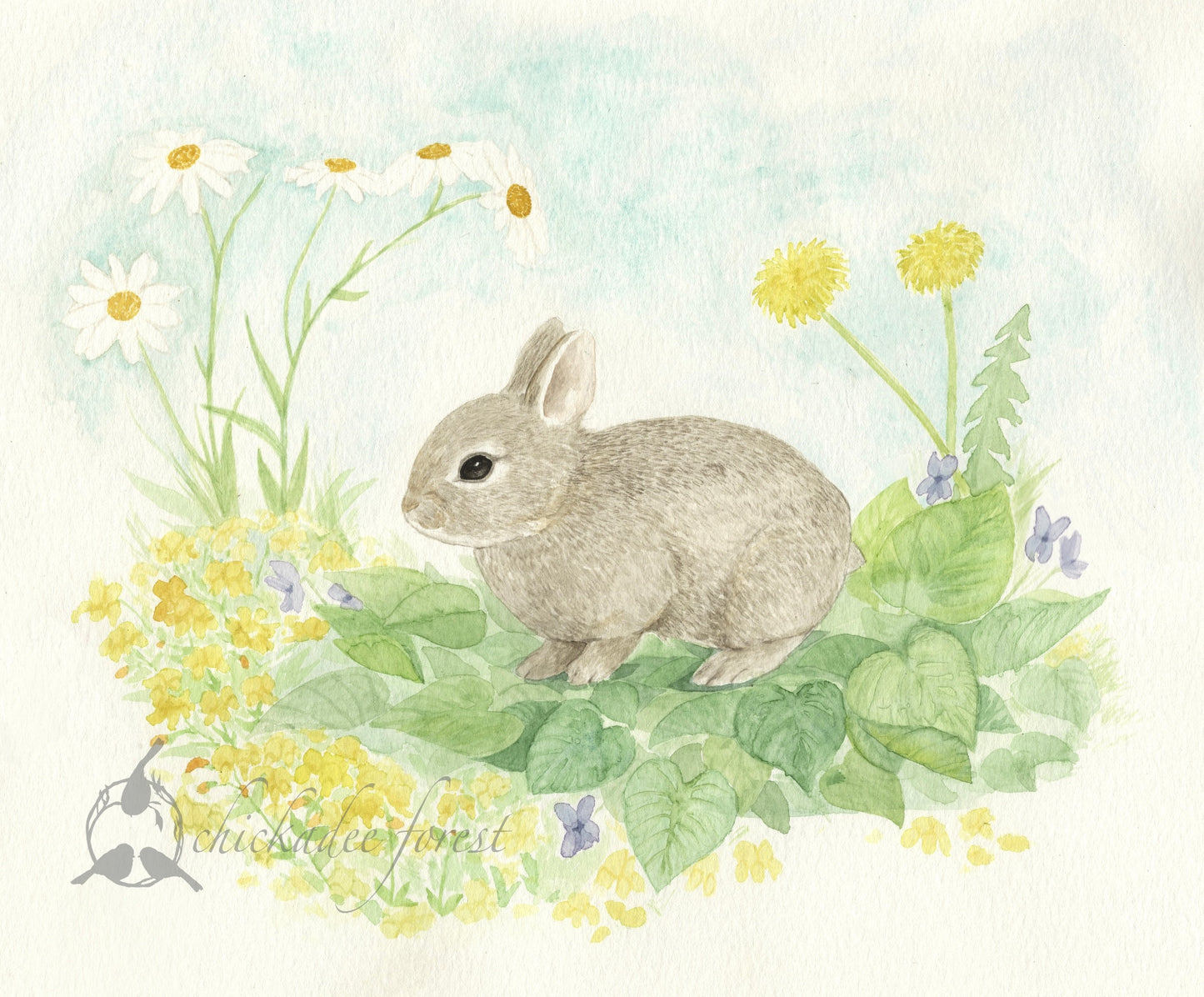 Baby Bunny Art Print 8.5x11